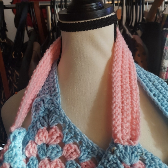 Cotton Candy Handmade Crochet tote - Picture 3 of 4